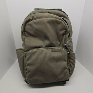 Brevité Camera Backpack Olive Green Travel Bag Multi-Pocket Laptop Compartment